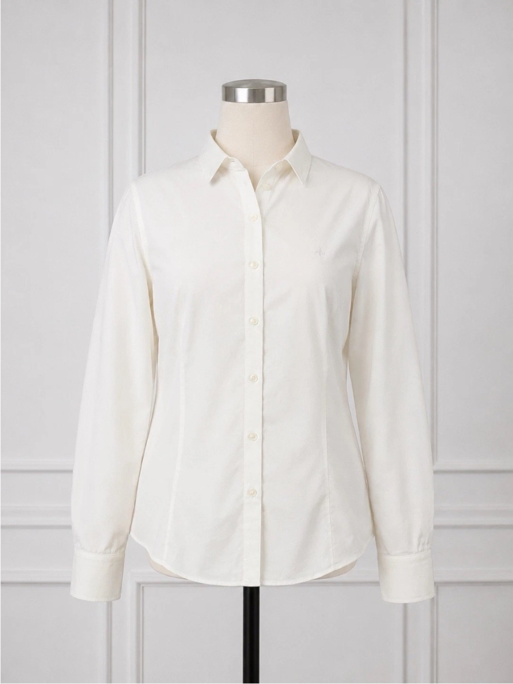 Brooks Brothers  Sz 14 White Business Casual Non-Iron Classic Fit Shirt EUC